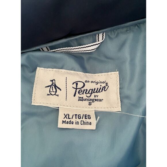 NWT Original Penguin Color Block Lightweight Puffer Vest Blue Pockets Sz XL - Picture 4 of 13